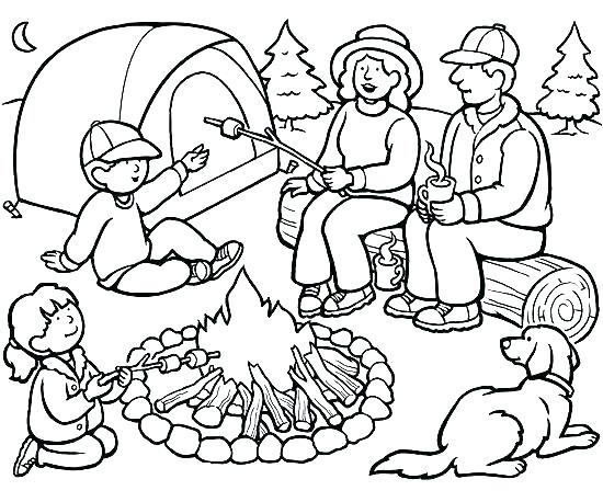 Coloring Pages Camping Theme at GetColoringscom Free