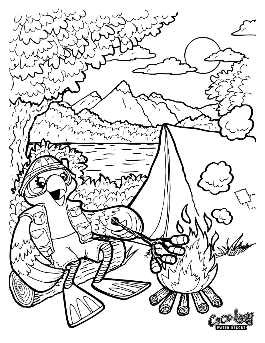 Coloring Pages Camping Theme At GetColorings Free Printable 