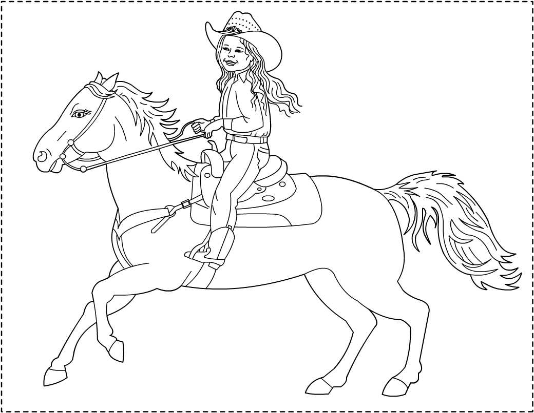 Coloring Pages Cowgirl At GetColorings Free Printable Colorings 