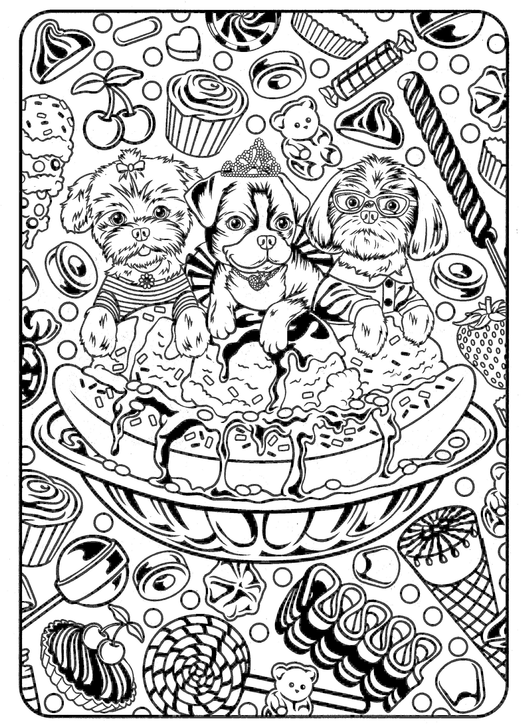 Coloring Pages For Adults Dogs at GetColorings.com | Free printable