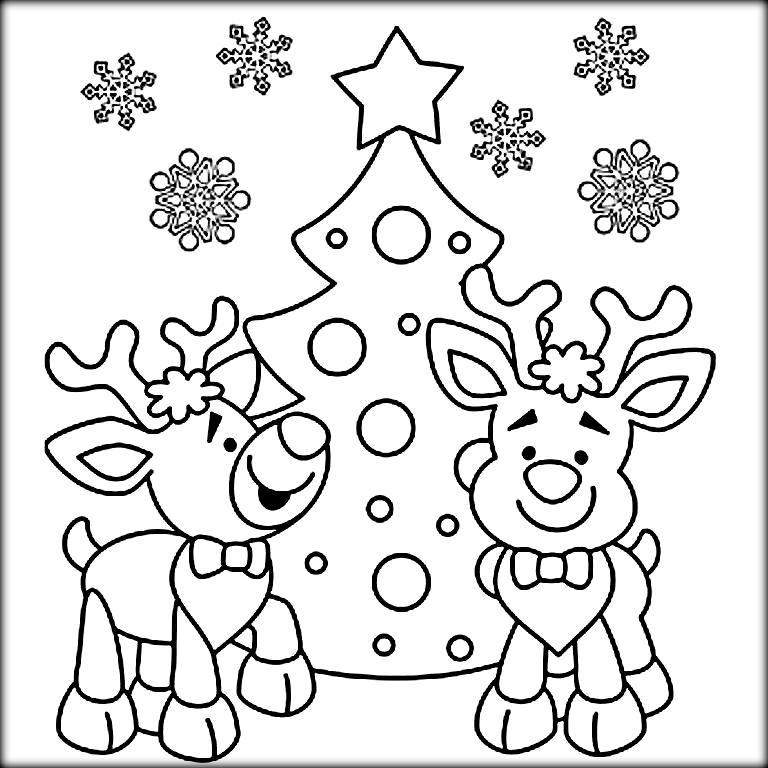 Coloring Pages For Christmas Reindeer at GetColorings.com | Free