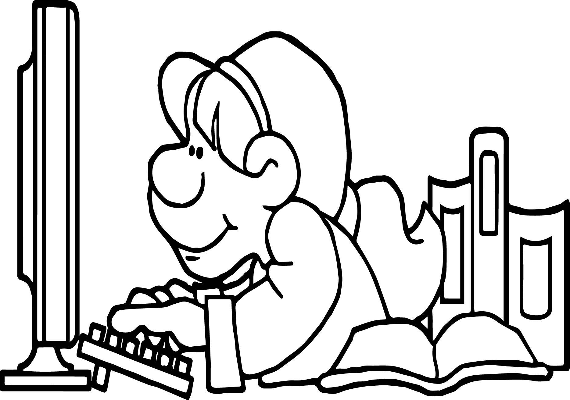 Coloring Pages Computer Games : 60 Computer Coloring Page 07 Coloring
