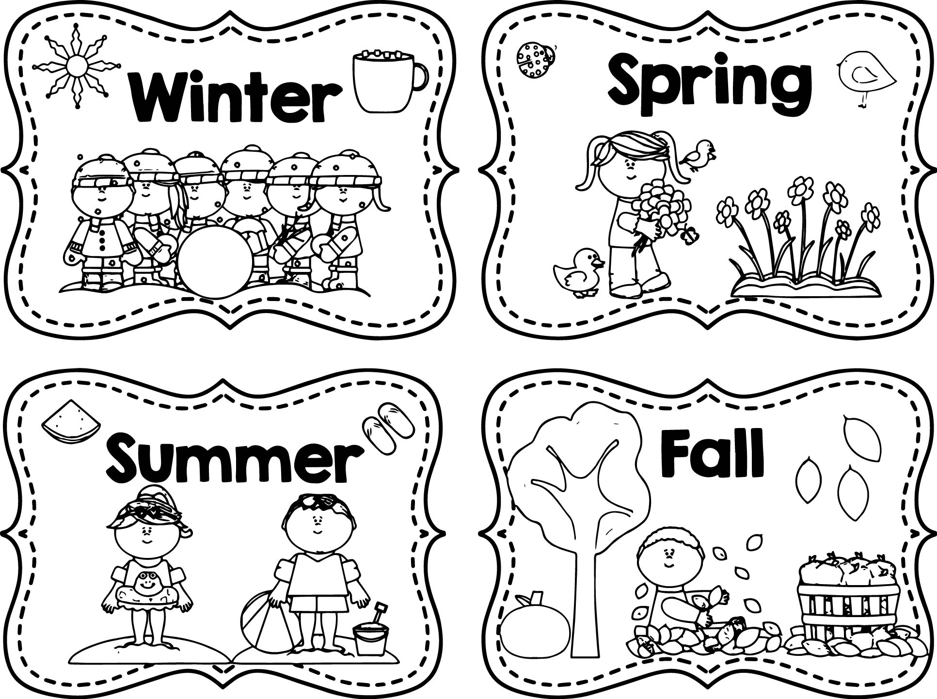 Coloring Pages Four Seasons at Free printable