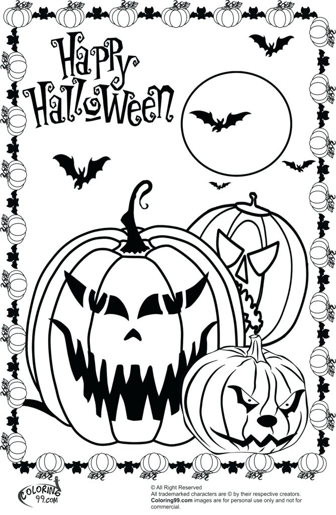 Coloring Pages Halloween Scary at GetColorings.com | Free printable