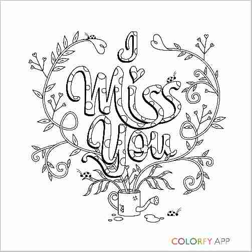 Coloring Pages I Miss You at GetColorings.com | Free printable