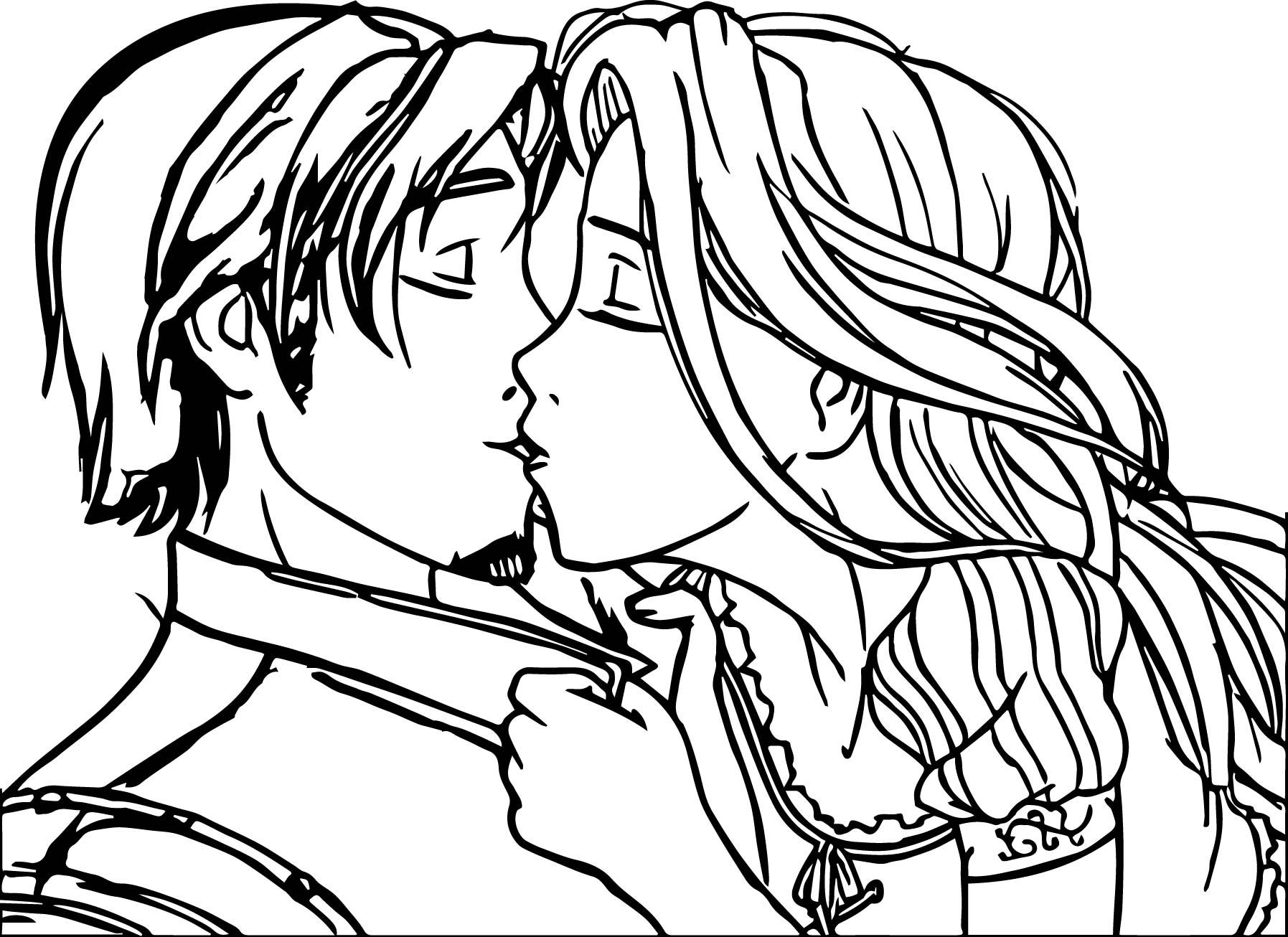 Coloring Pages Kiss at Free printable colorings