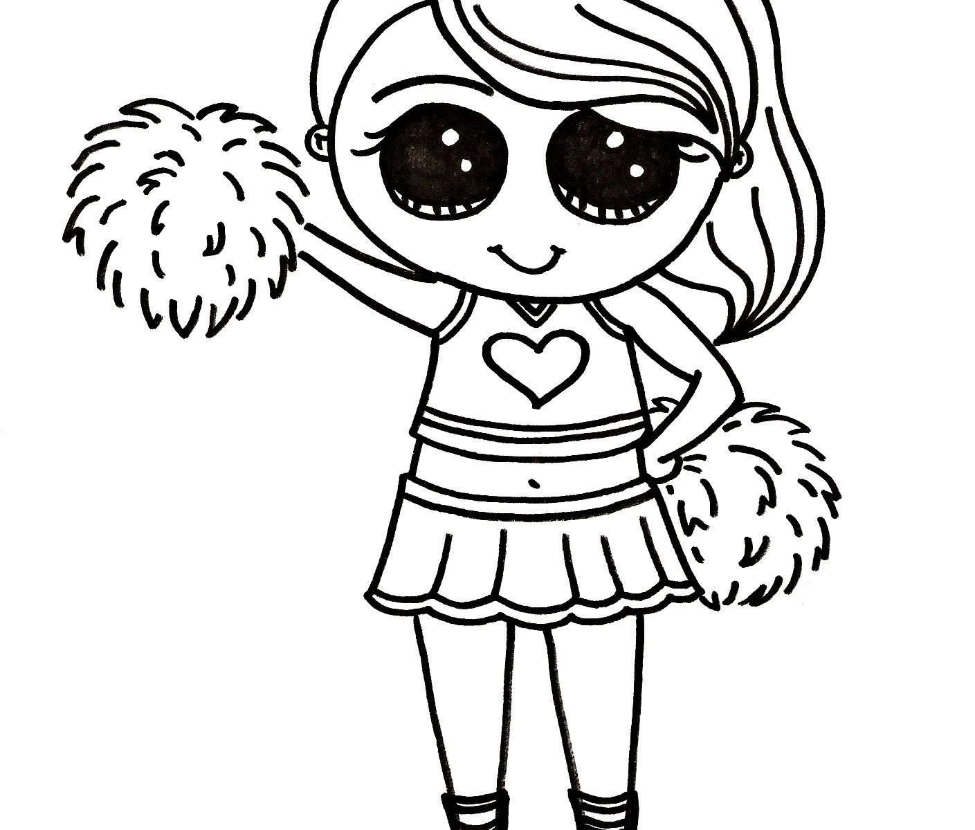 Coloring Pages Of Cheerleader at GetColorings.com | Free printable