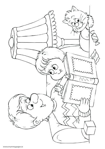 Coloring Pages Of Children Reading at GetColorings.com | Free printable ...