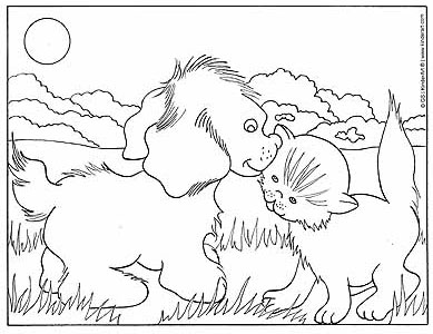 Coloring Pages Of Dogs And Cats Printable at GetColorings.com | Free