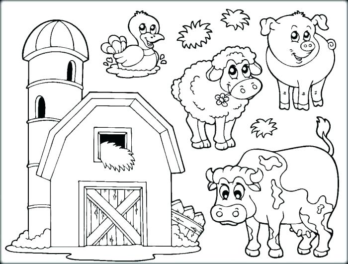 Coloring Pages Of Farm Animals For Preschoolers at