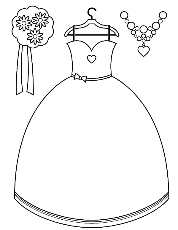 Coloring Pages Of Fashion Dresses at Free printable