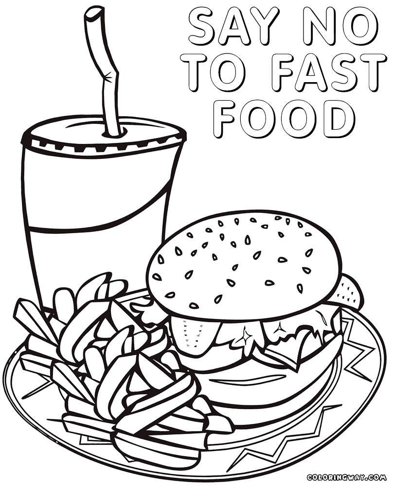 Coloring Pages Of Fast Food at Free printable