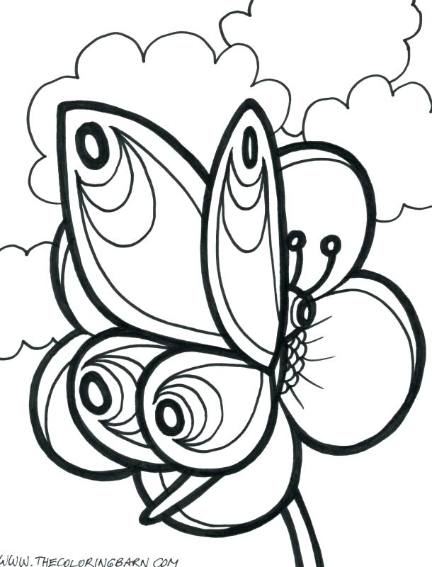 Coloring Pages Of Flowers And Butterflies at GetColorings.com | Free