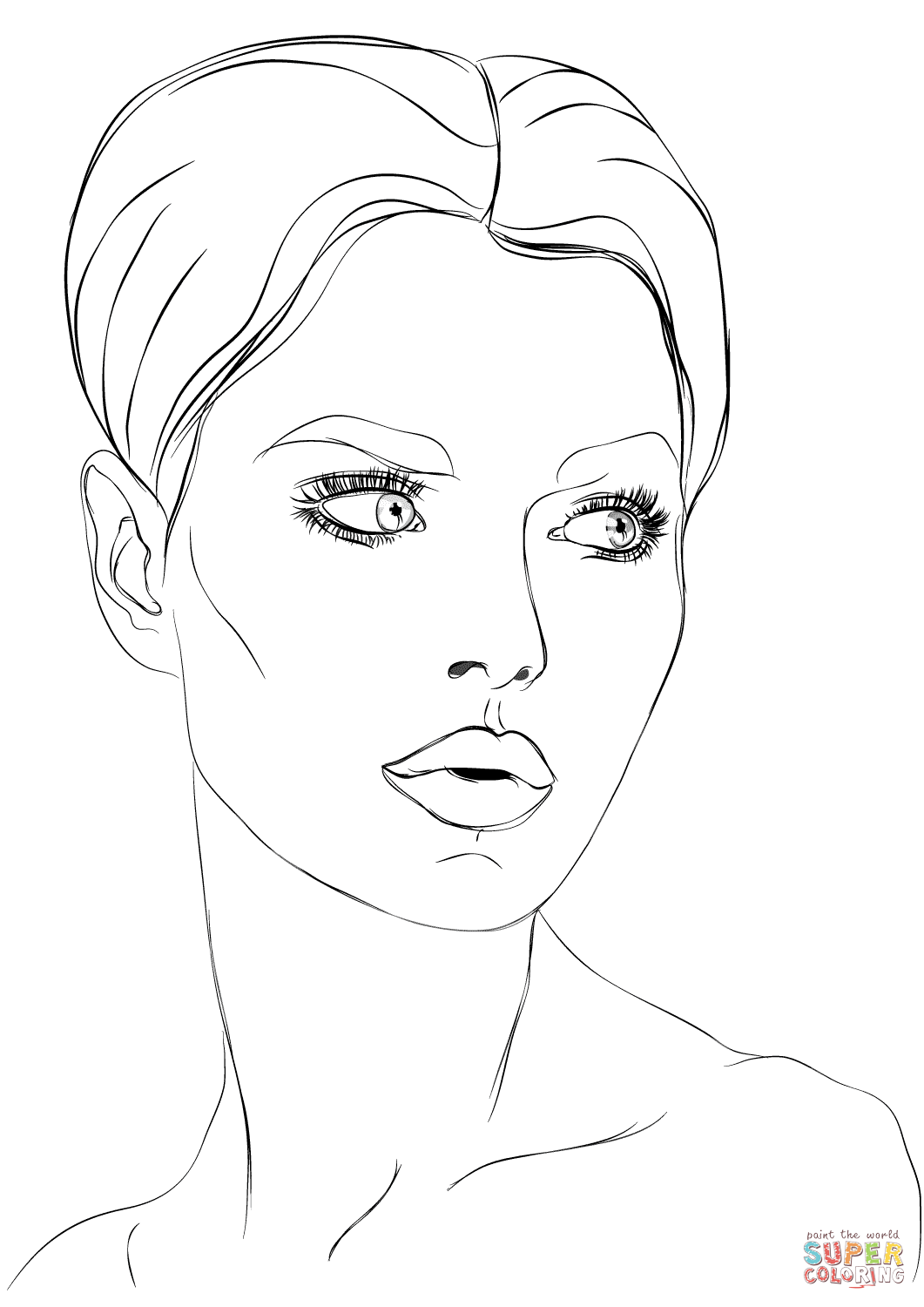 Coloring Pages Of Girls Faces at GetColoringscom Free