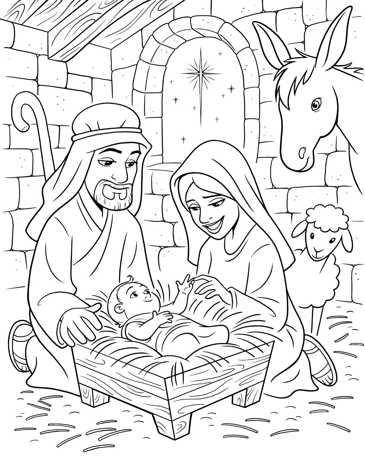 Coloring Pages Of Jesus In The Manger at GetColorings.com | Free