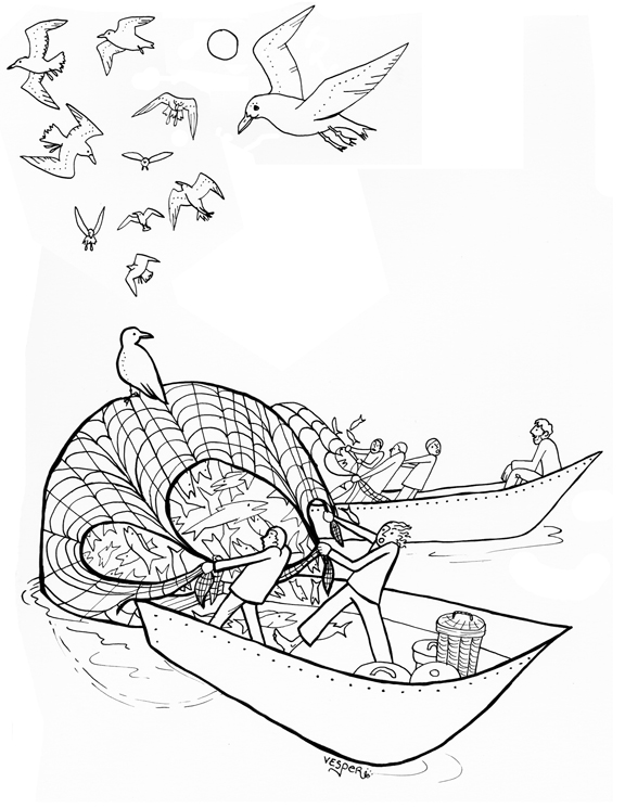 126 Unicorn Fishers Of Men Coloring Page for Kindergarten