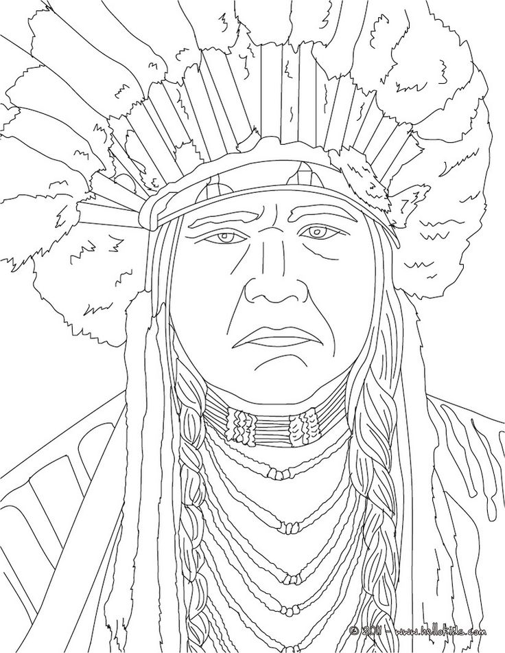 Free Printable Native American Coloring Pages at