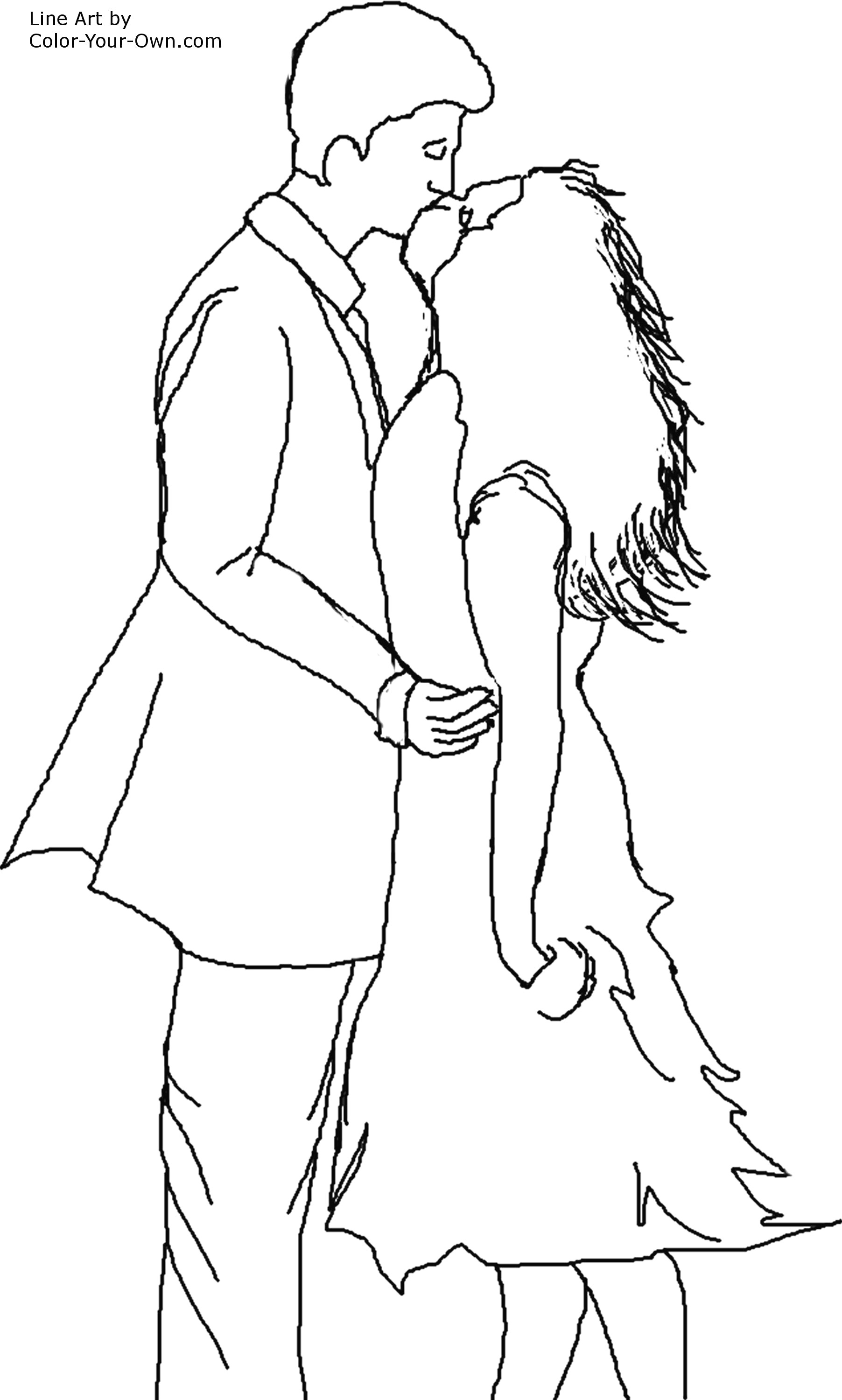 Coloring Pages Kissing People Popular Coloringhome Sketch Coloring Page