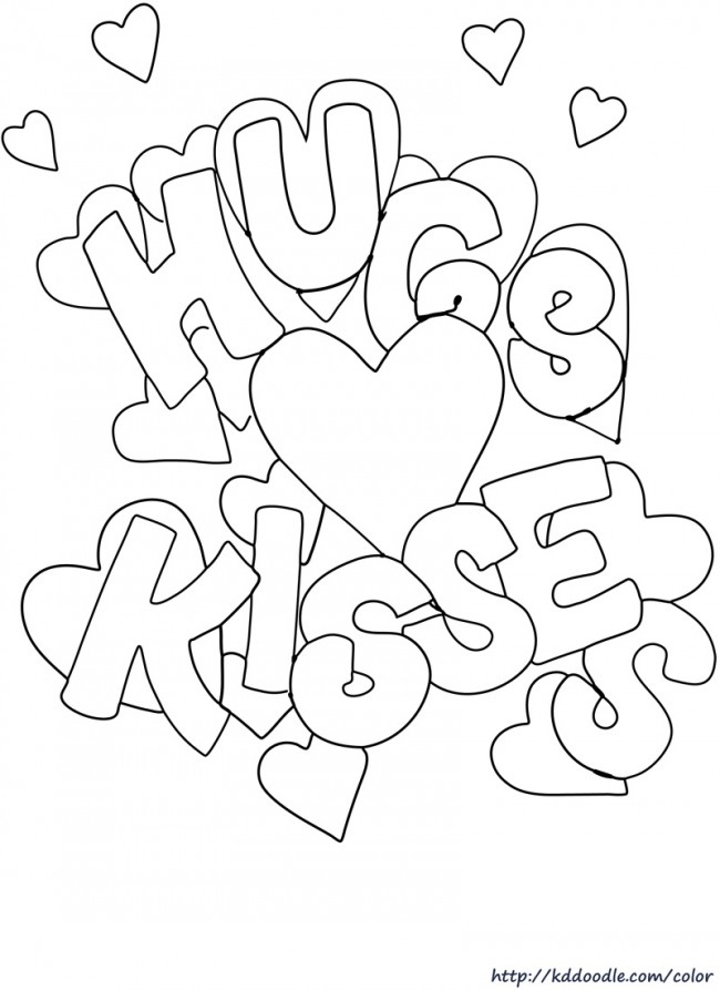 Coloring Pages Of People Kissing at Free printable