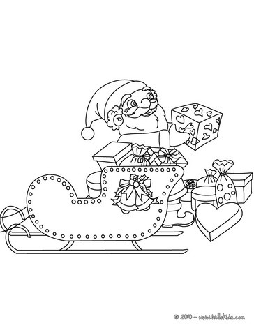 Coloring Pages Of Santa And His Sleigh at GetColorings.com | Free