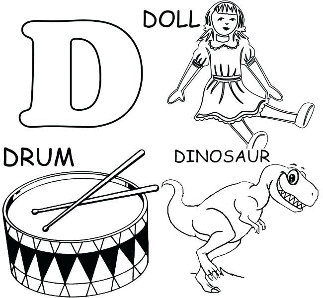 Letter D Coloring Page