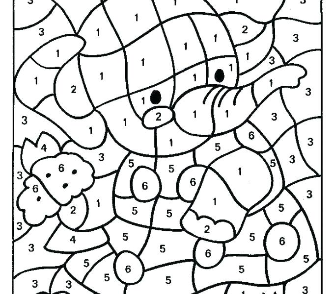 678x600 Coloring Pages Numbers Color By Number Free