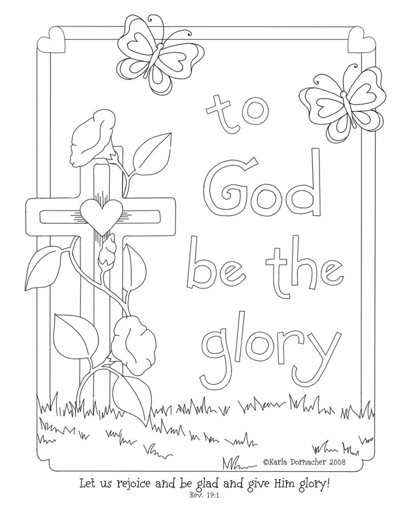  Glory Be Coloring Page with simple drawing