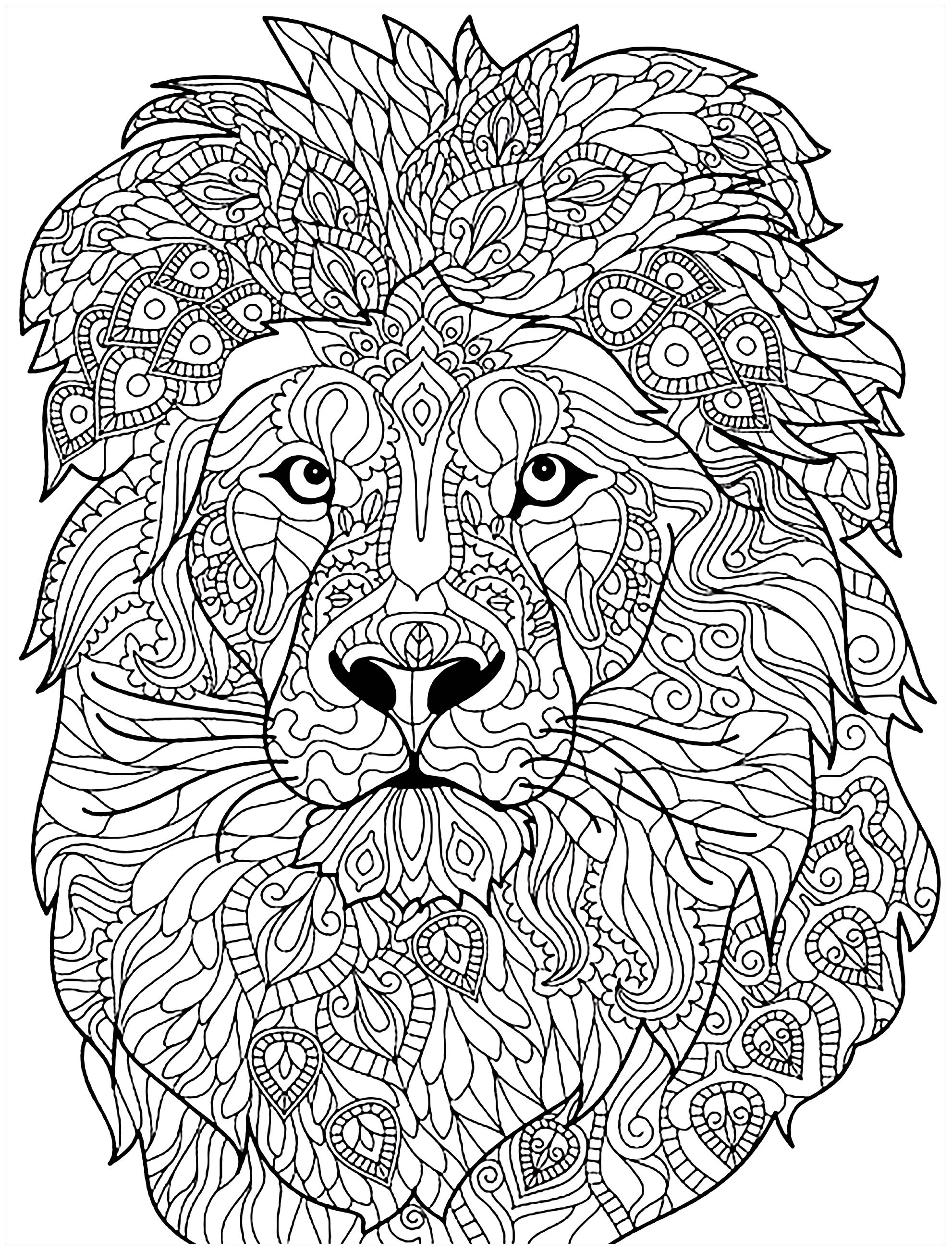 Complex Animal Coloring Pages at Free printable