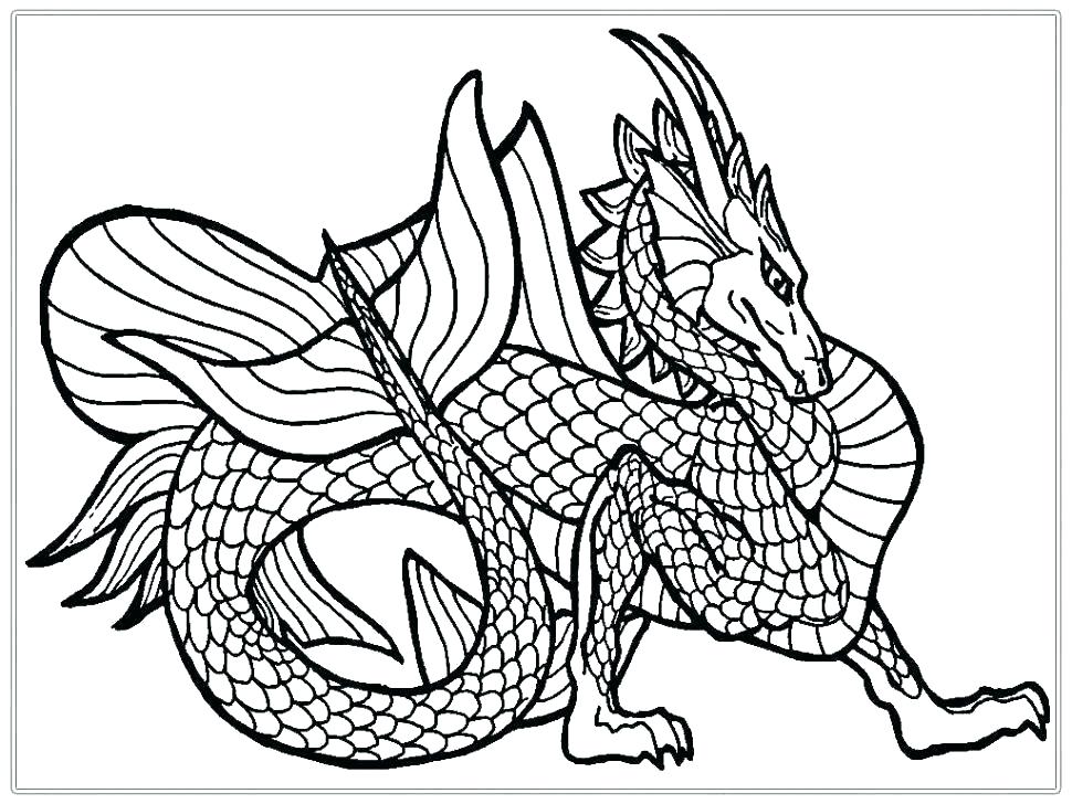 Complex Dragon Coloring Pages at Free