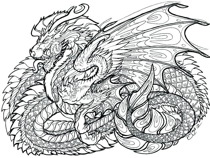 Complex Dragon Coloring Pages at GetColorings.com | Free printable