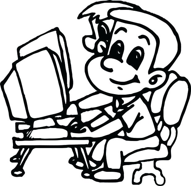 Computer Lab Coloring Pages at Free printable