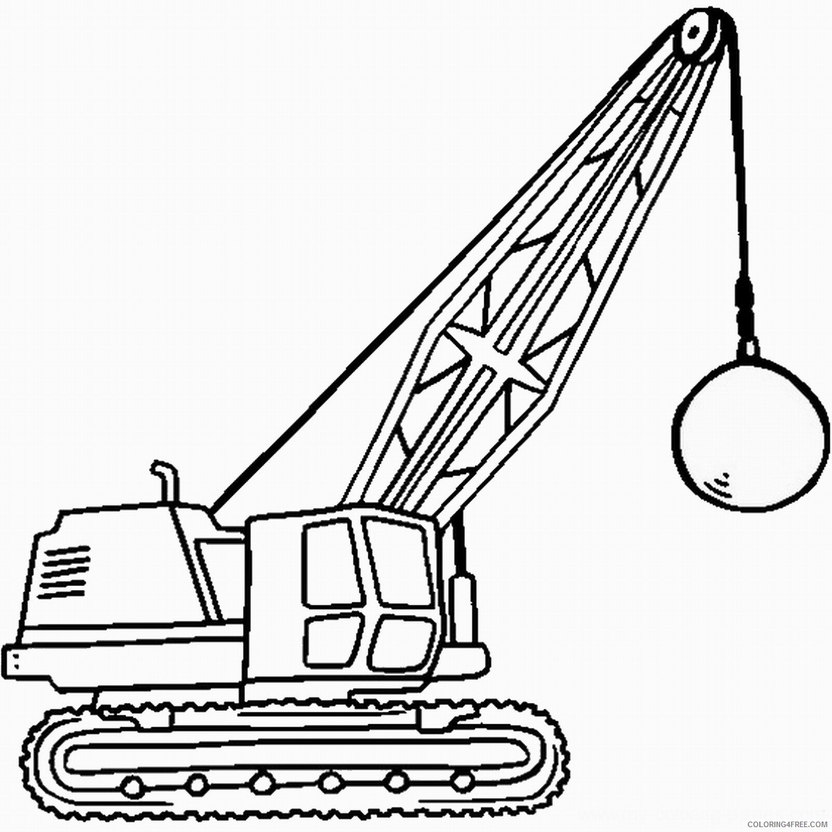 Construction Crane Coloring Page at Free printable