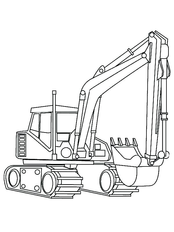 coloring digger excavator construction bulldozer drawing tractor printable equipment dinotrux backhoe dozer sheets realistic truck colouring colornimbus excavators simple sketch