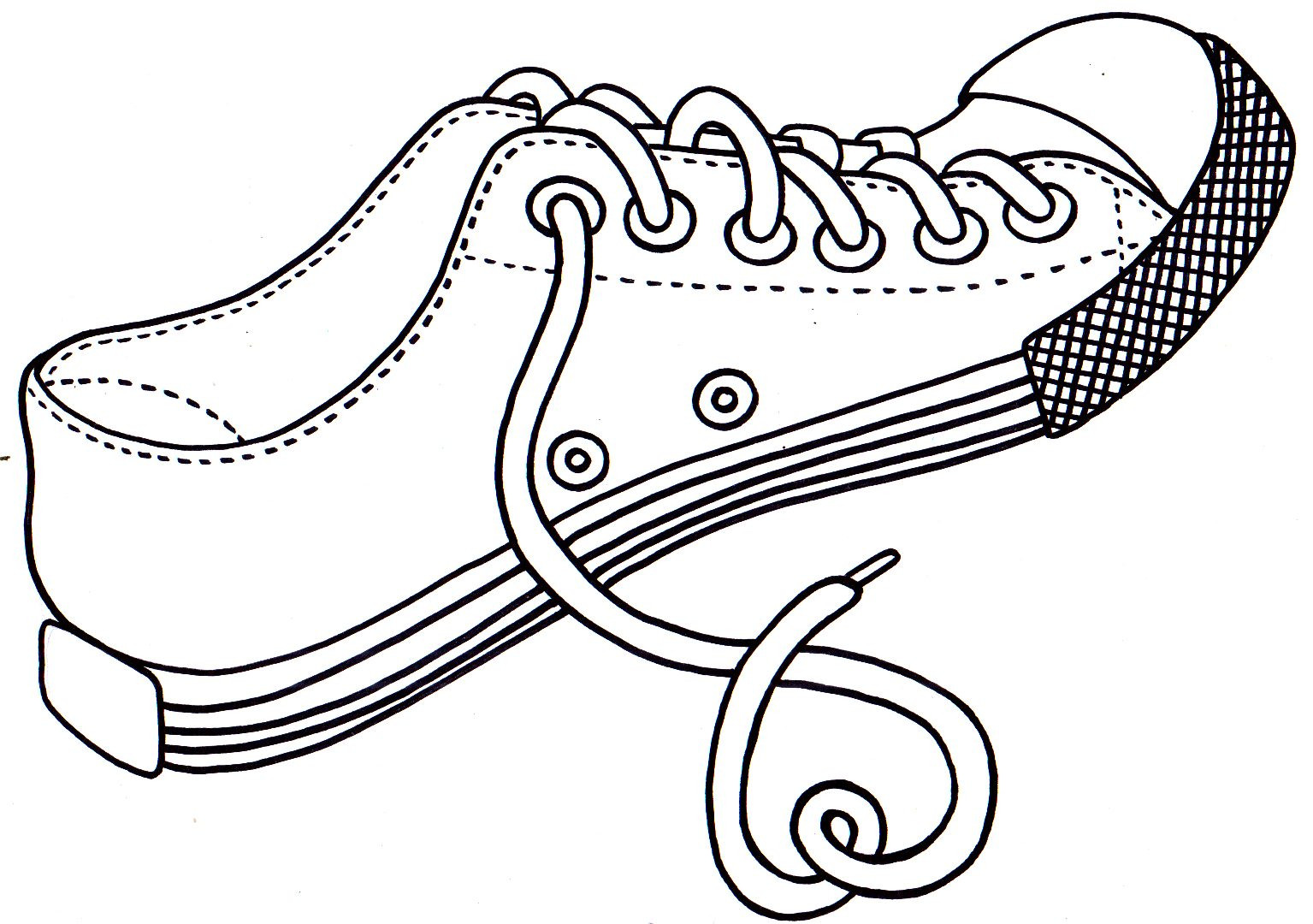 Converse Shoe Coloring Page At GetColorings Free Printable 