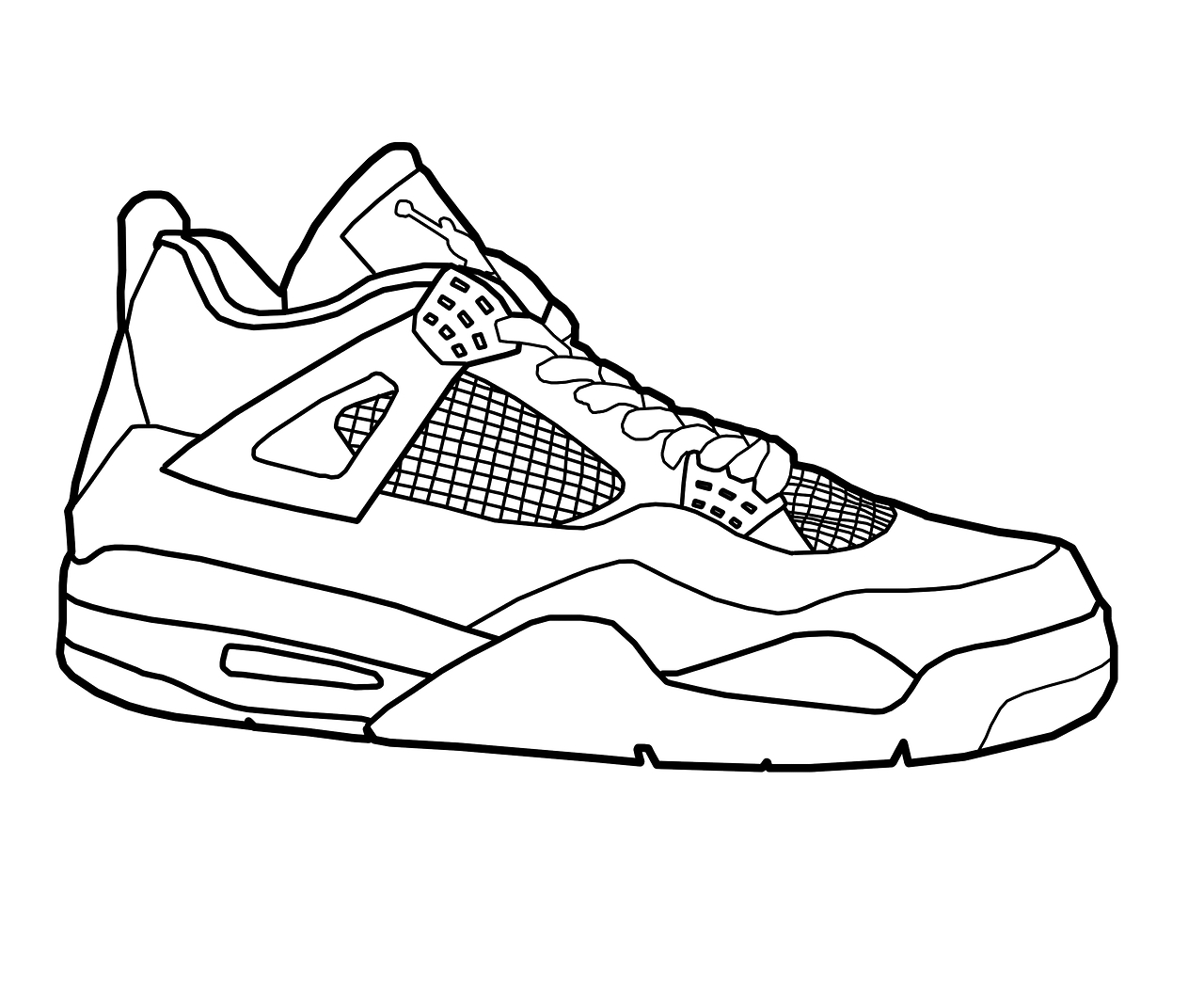Converse Shoe Coloring Page at Free