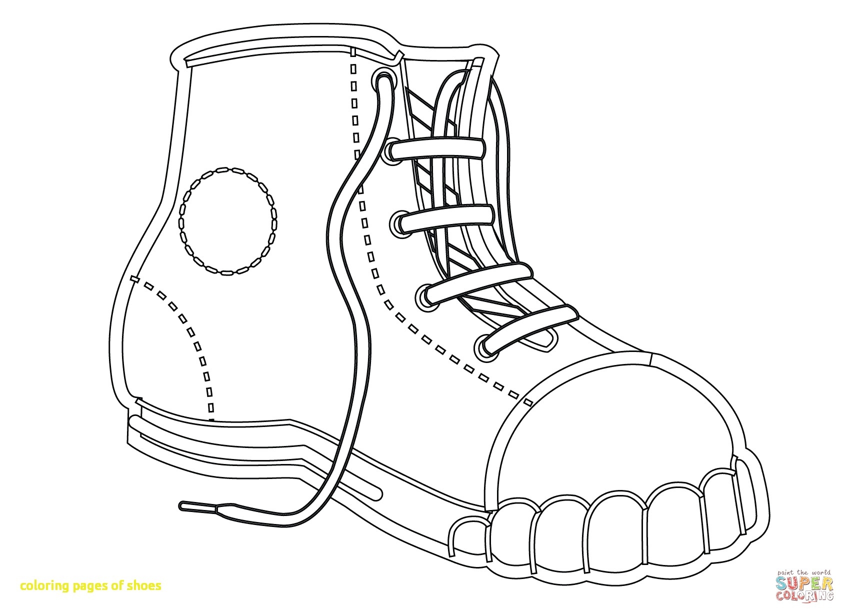 Converse Shoe Coloring Page at GetColorings.com | Free printable