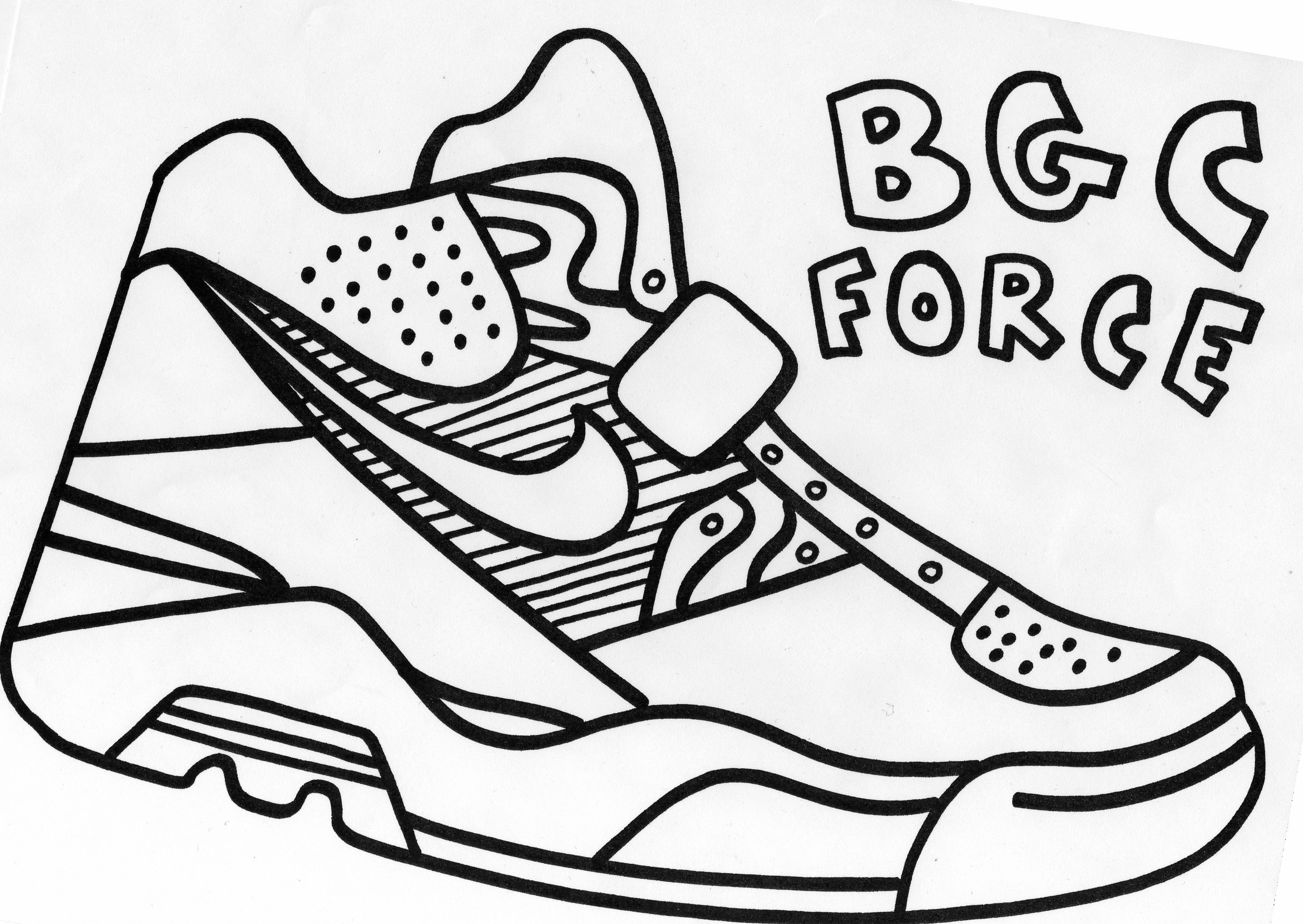 Converse Shoe Coloring Page at Free printable