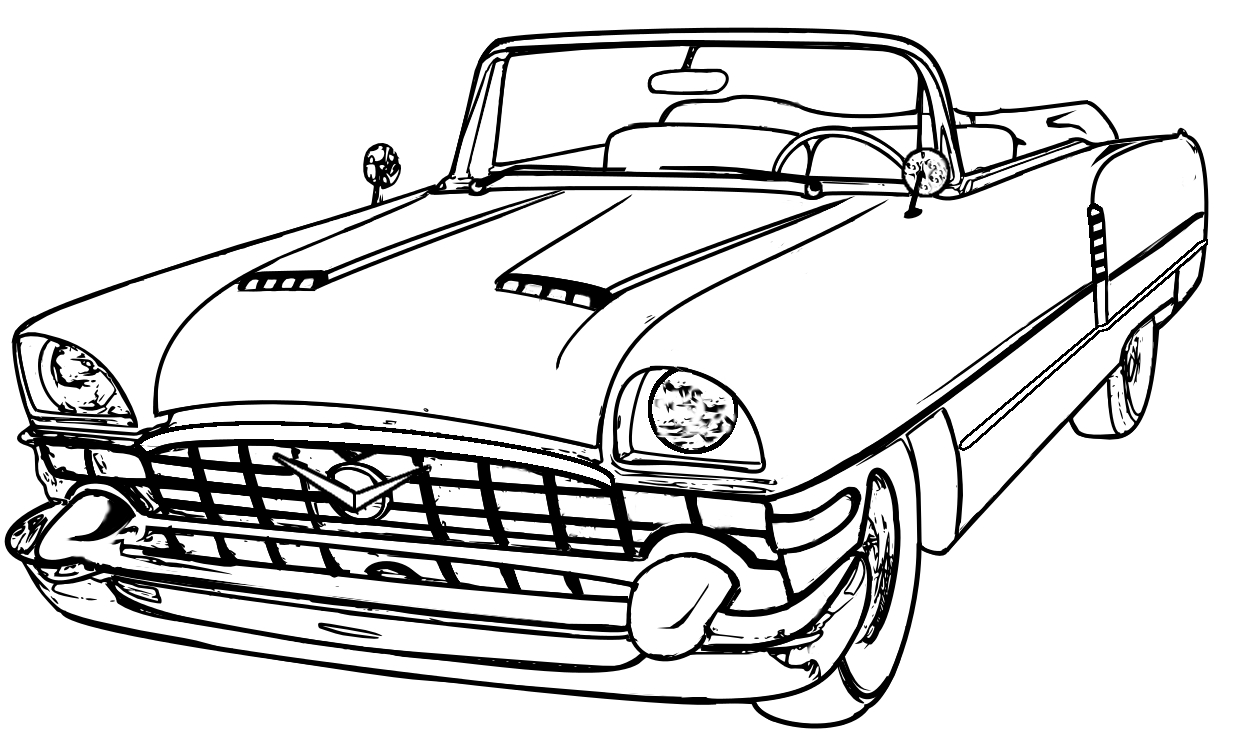 Convertible Car Coloring Pages at Free printable