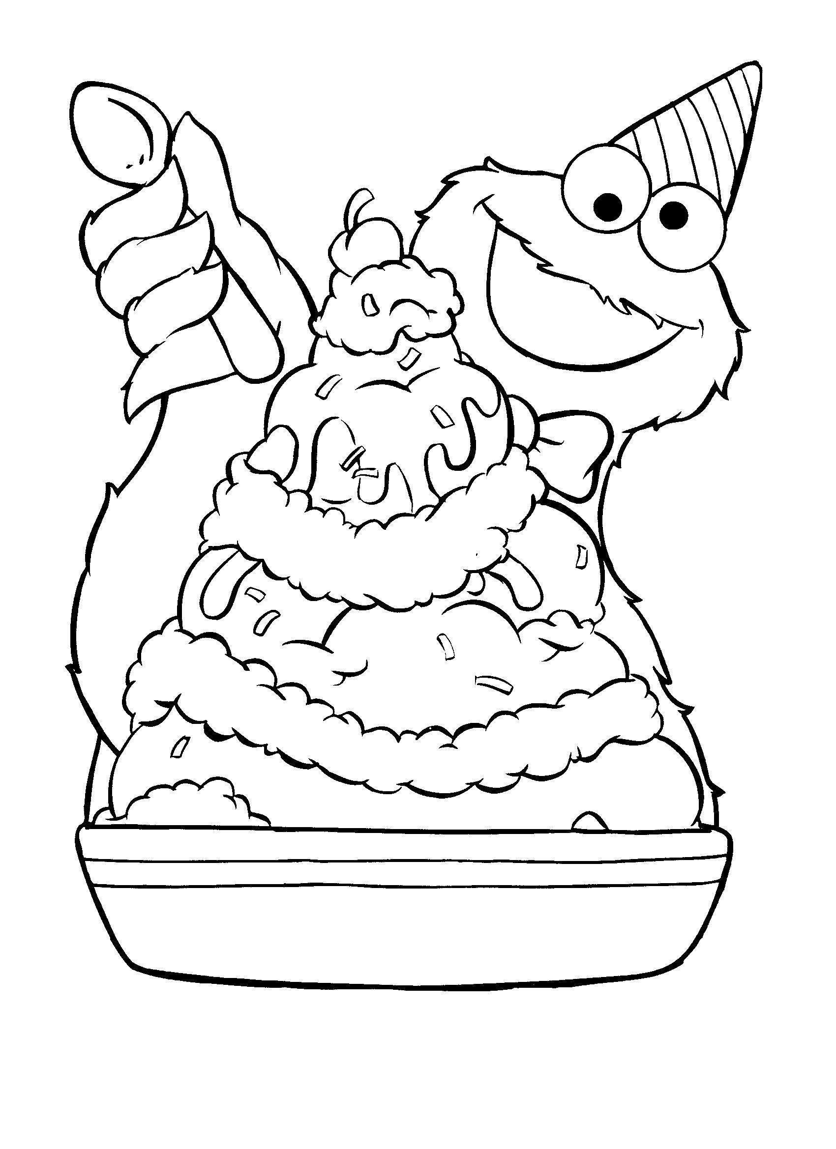 Cookie Monster And Elmo Coloring Pages at GetColorings.com | Free