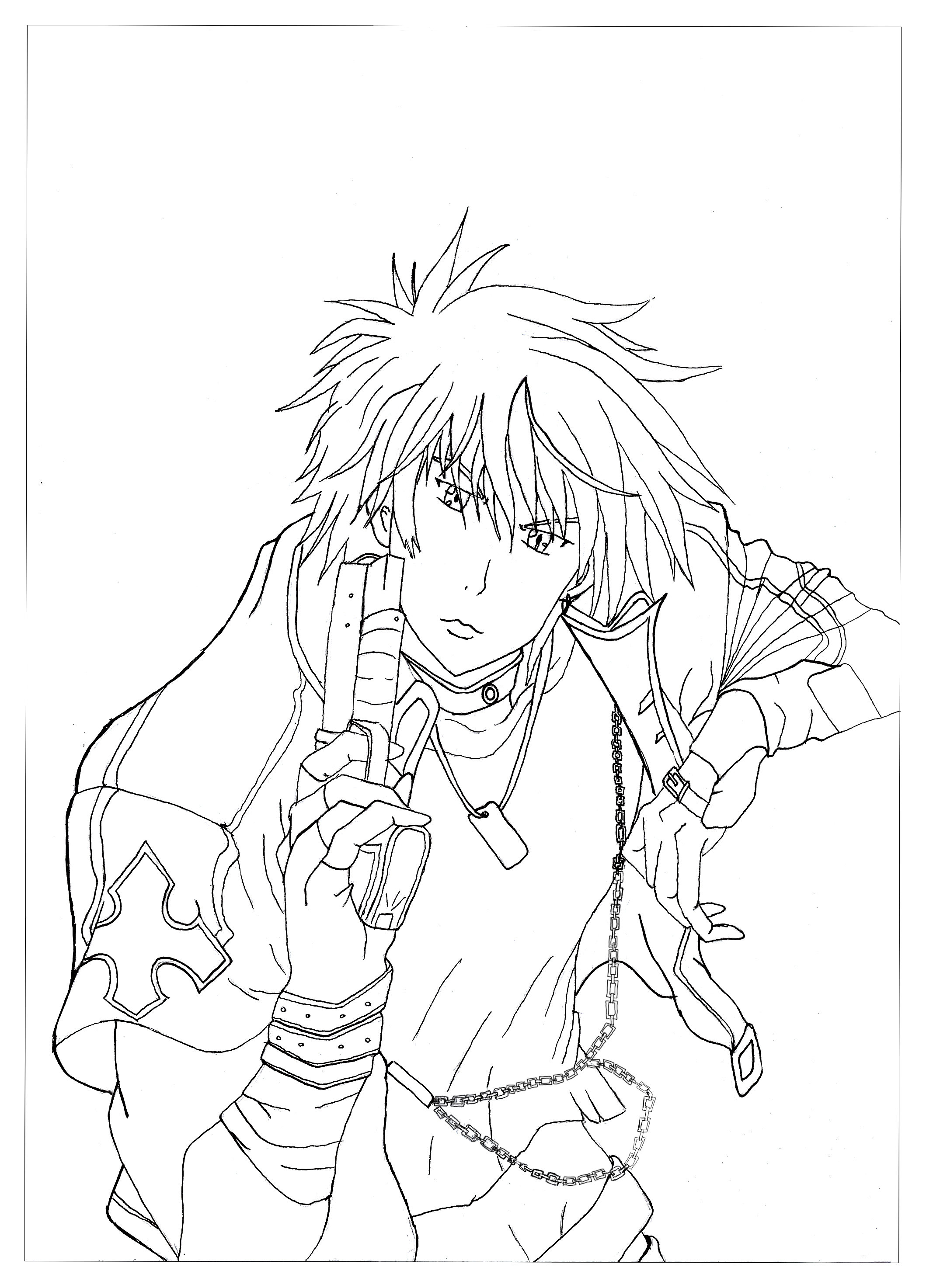 Cool Anime Coloring Pages at GetColorings.com | Free ...