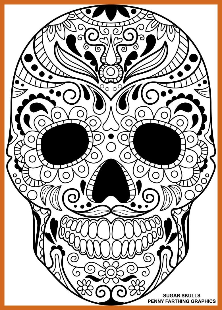 Cool Skull Coloring Pages at GetColorings.com | Free printable