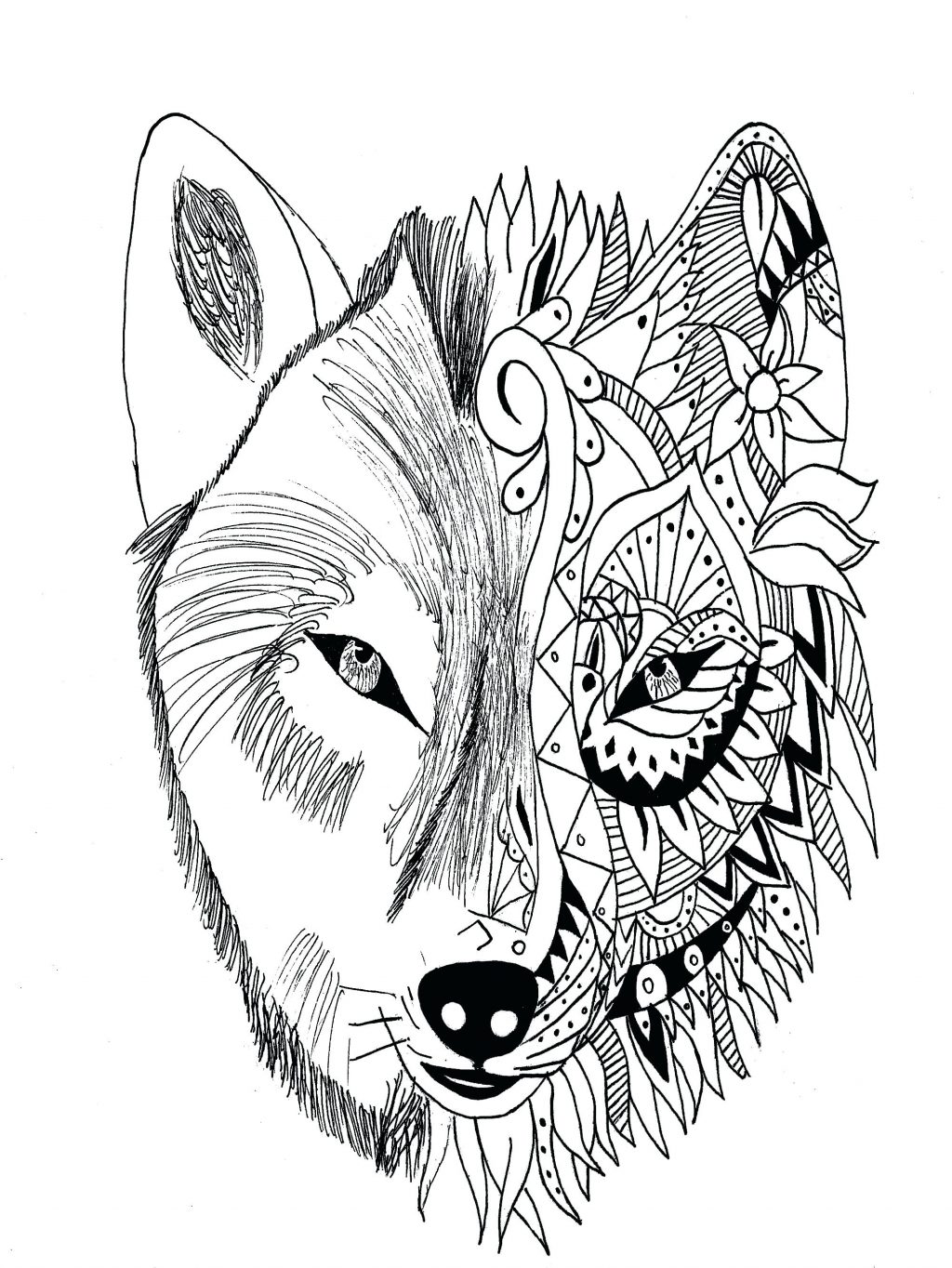 Cool Wolf Coloring Pages At GetColoringscom | Free Printable Colorings