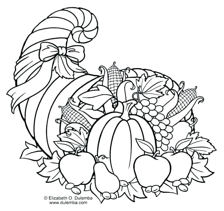 Cornucopia Coloring Pages Printable at Free