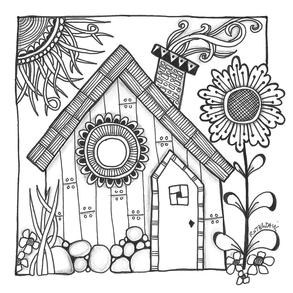 Cottage Coloring Pages at GetColorings.com | Free printable colorings