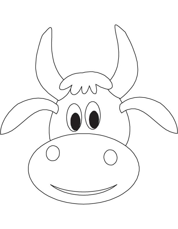 Cow Head Coloring Page at Free printable colorings