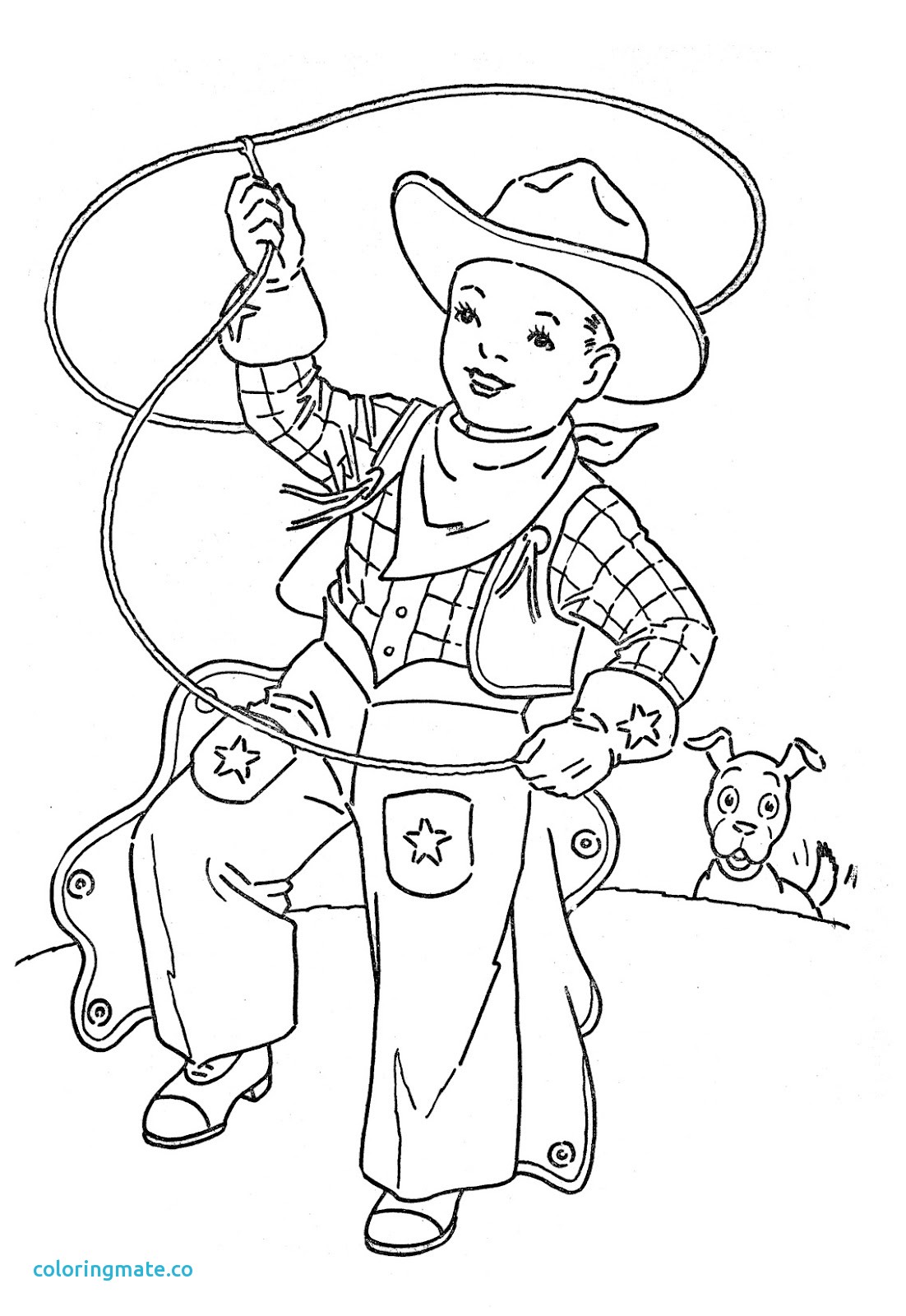 Cowboy Cowgirl Coloring Pages at GetColorings.com | Free printable