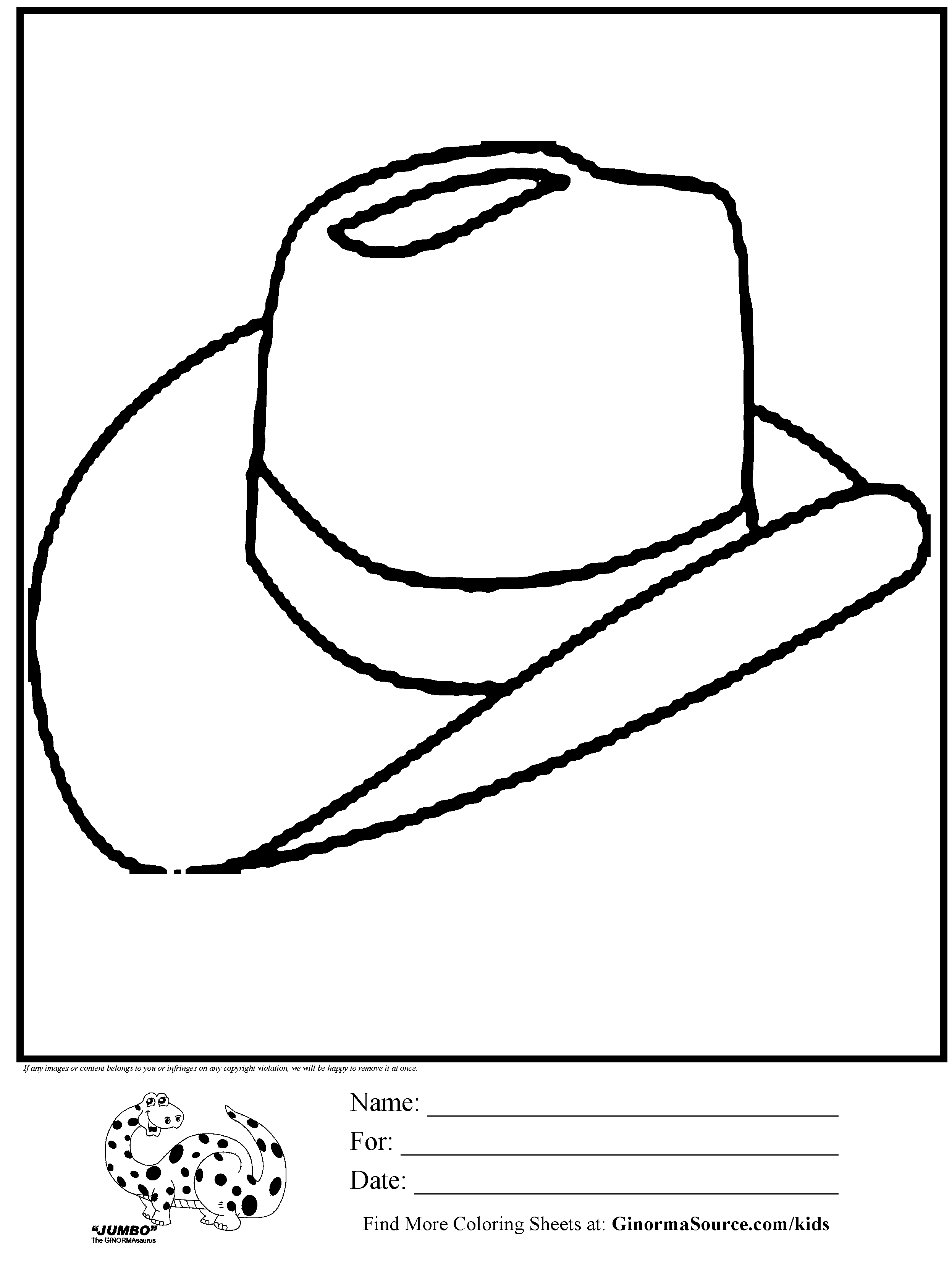 Cowboy Hat Coloring Page at GetColorings.com | Free printable colorings