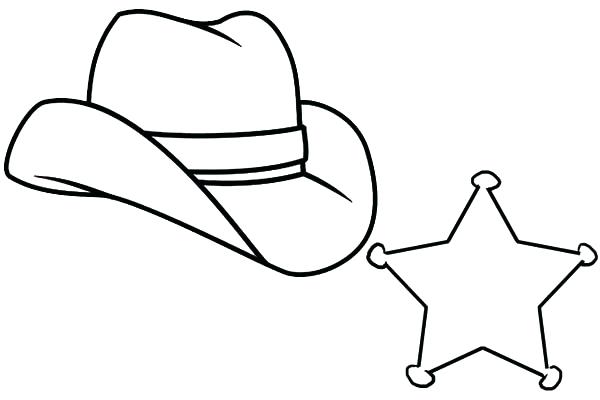 Cowboy Hat Coloring Page At GetColorings Free Printable Colorings 