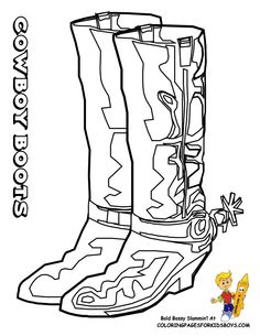Cowgirl Boots Coloring Pages at GetColorings.com | Free printable
