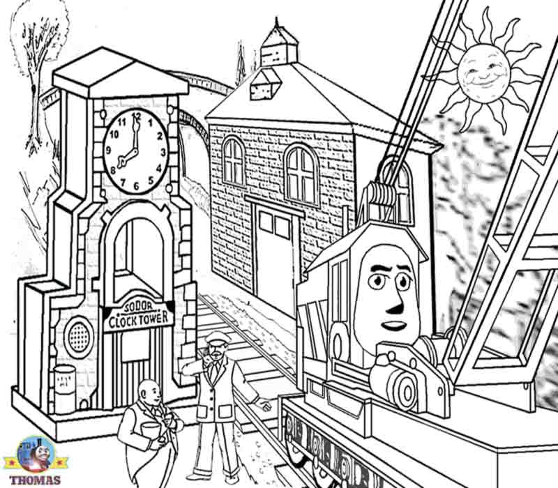 coloring thomas printable crane train tank friends engine clipart teenagers rocky sheet difficult getcolorings railway popular library